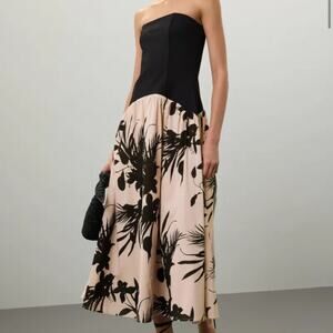Love, Whit by Whitney Port Strapless Drop Waist Dress Size Large